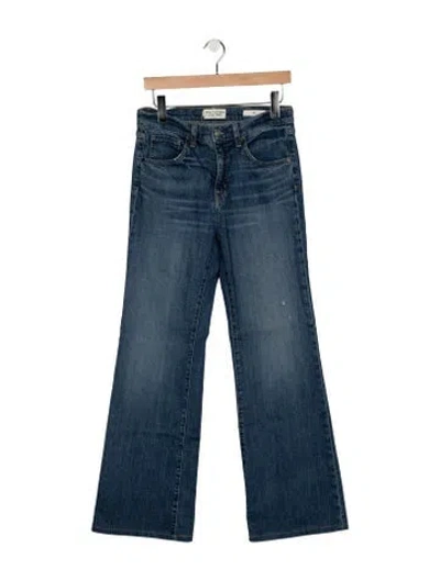 Pre-owned Nili Lotan High-rise Flared Jeans In Blue