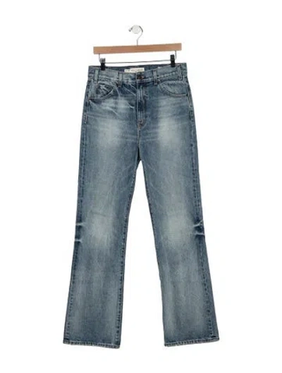 Pre-owned Nili Lotan High-rise Flared Jeans In Blue
