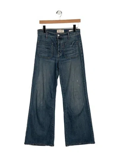 Pre-owned Nili Lotan High-rise Flared Jeans In Blue
