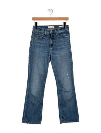 Pre-owned Nili Lotan High-rise Flared Jeans In Blue
