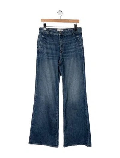 Pre-owned Nili Lotan High-rise Flared Jeans In Blue