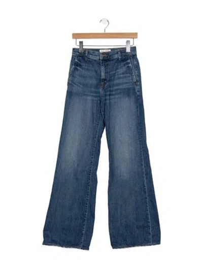Pre-owned Nili Lotan High-rise Flared Jeans In Blue