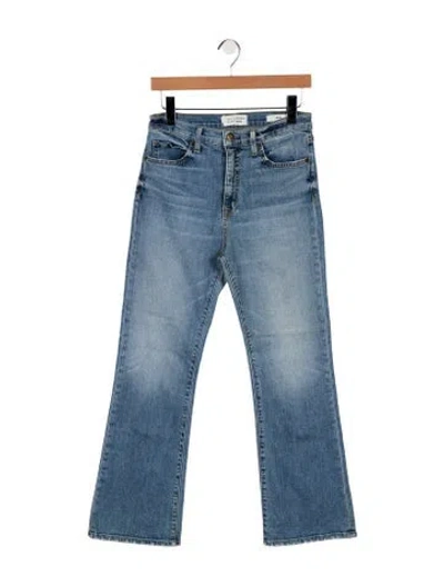 Pre-owned Nili Lotan High-rise Flared Jeans In Blue