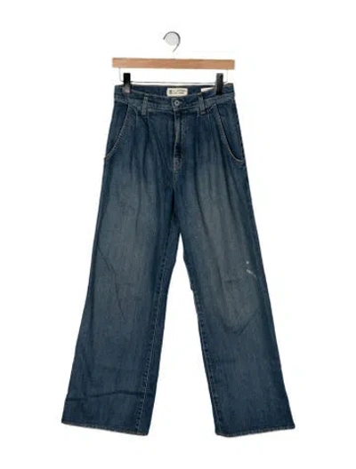 Pre-owned Nili Lotan High-rise Flared Jeans In Blue