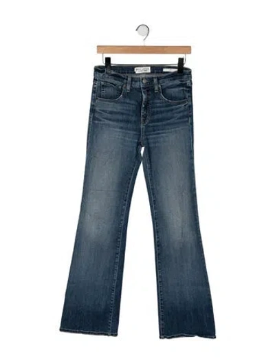 Pre-owned Nili Lotan High-rise Flared Jeans In Blue
