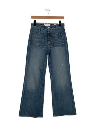 Pre-owned Nili Lotan High-rise Flared Jeans In Blue