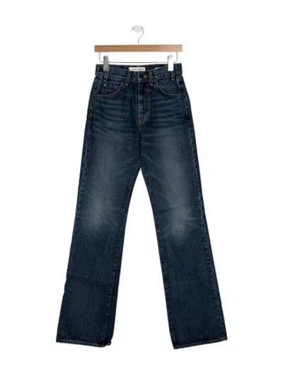 Pre-owned Nili Lotan High-rise Flared Jeans In Blue