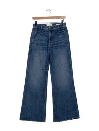Pre-owned Nili Lotan High-rise Flared Jeans In Blue