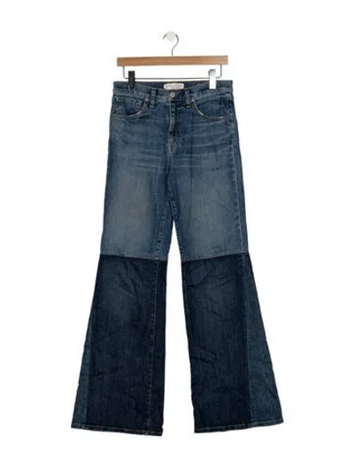 Pre-owned Nili Lotan High-rise Flared Jeans In Blue