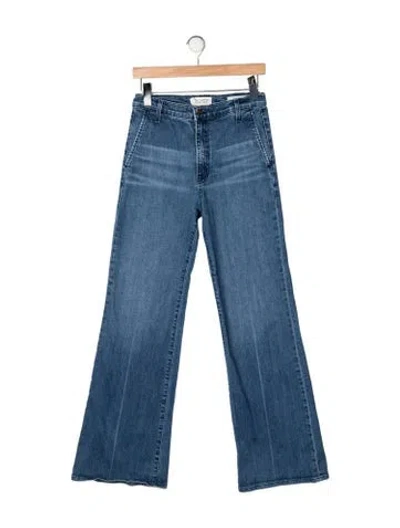 Pre-owned Nili Lotan High-rise Flared Jeans In Blue