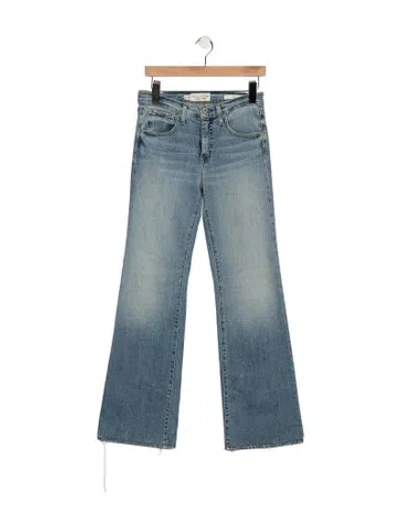 Pre-owned Nili Lotan High-rise Flared Jeans In Blue