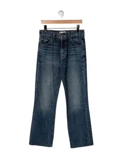 Pre-owned Nili Lotan High-rise Flared Jeans In Blue