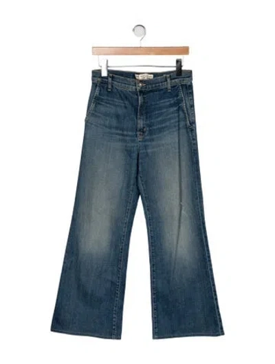Pre-owned Nili Lotan High-rise Flared Jeans In Blue