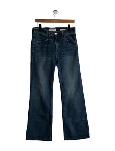 Pre-owned Nili Lotan High-rise Flared Jeans In Blue