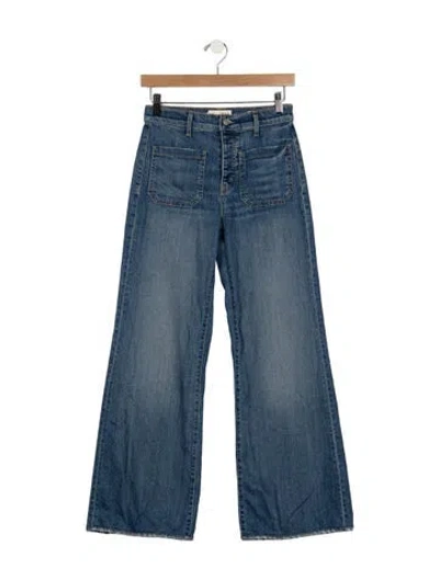 Pre-owned Nili Lotan High-rise Flared Jeans In Blue