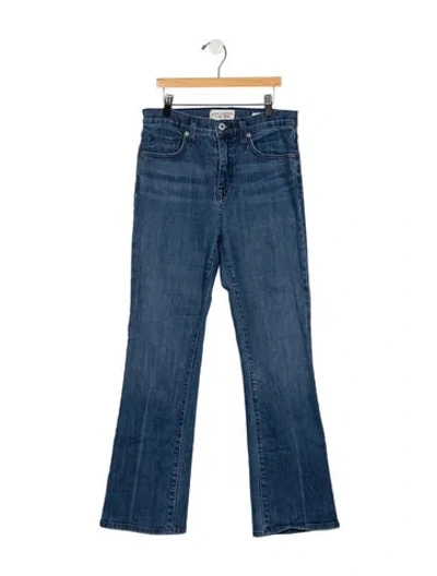 Pre-owned Nili Lotan High-rise Flared Jeans In Blue