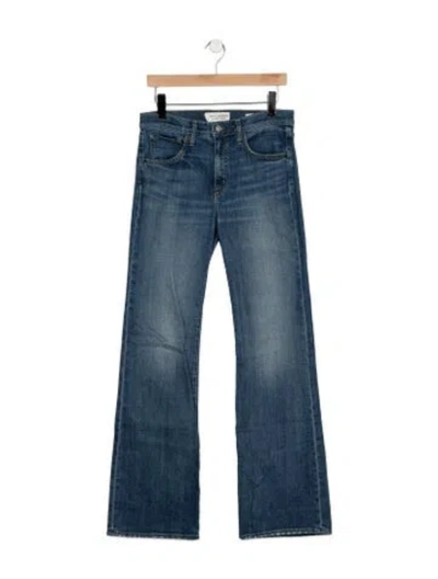Pre-owned Nili Lotan High-rise Flared Jeans In Blue