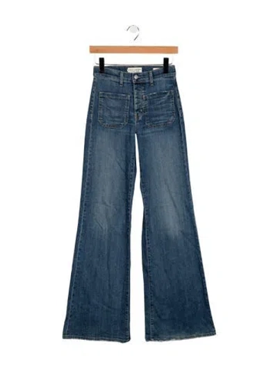 Pre-owned Nili Lotan High-rise Flared Jeans In Blue