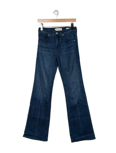 Pre-owned Nili Lotan High-rise Flared Jeans In Blue