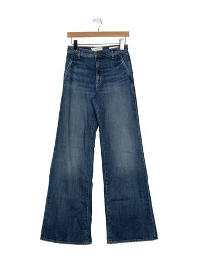 Pre-owned Nili Lotan High-rise Flared Jeans In Blue