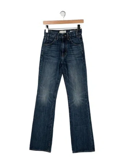 Pre-owned Nili Lotan High-rise Flared Jeans In Blue