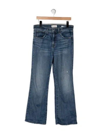 Pre-owned Nili Lotan High-rise Flared Jeans In Blue