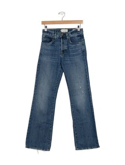 Pre-owned Nili Lotan High-rise Flared Jeans In Blue