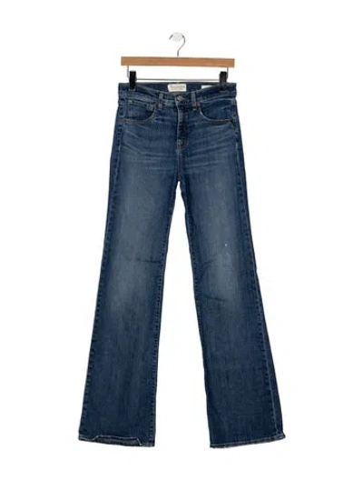 Pre-owned Nili Lotan High-rise Flared Jeans In Blue