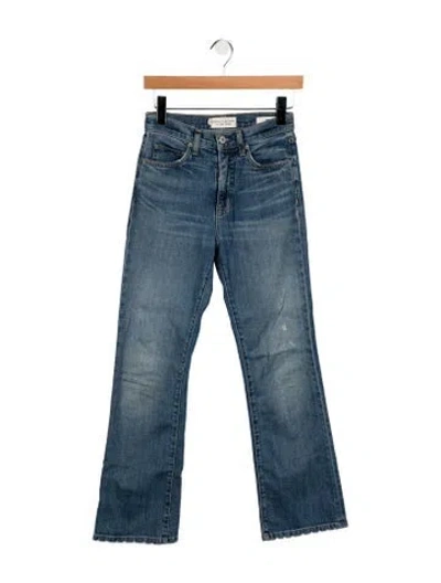 Pre-owned Nili Lotan High-rise Flared Jeans In Blue