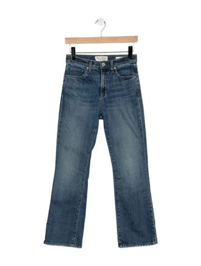 Pre-owned Nili Lotan High-rise Flared Jeans In Blue