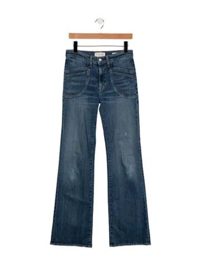 Pre-owned Nili Lotan High-rise Flared Jeans In Blue