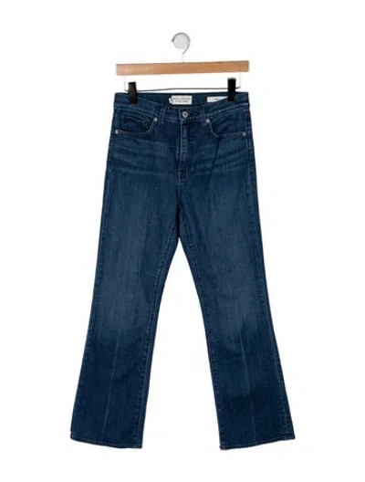 Pre-owned Nili Lotan High-rise Flared Jeans In Blue