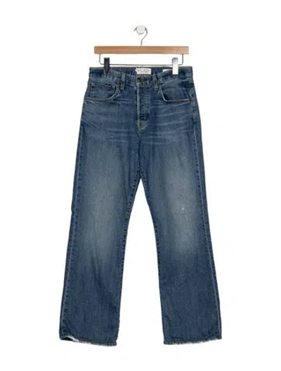 Pre-owned Nili Lotan High-rise Flared Jeans In Blue