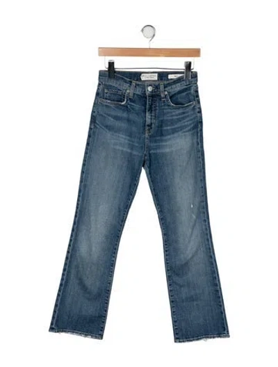Pre-owned Nili Lotan High-rise Flared Jeans In Blue