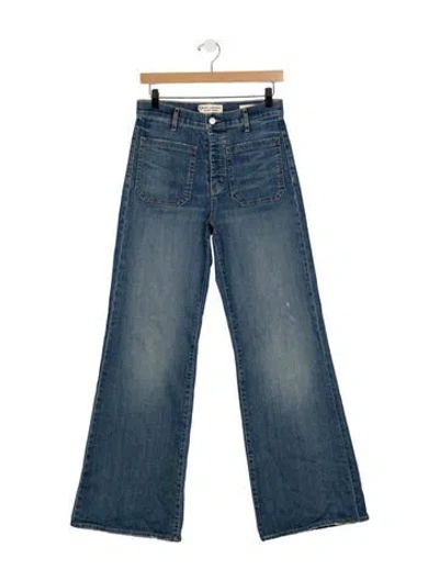 Pre-owned Nili Lotan High-rise Flared Jeans In Blue