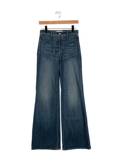 Pre-owned Nili Lotan High-rise Flared Jeans In Blue