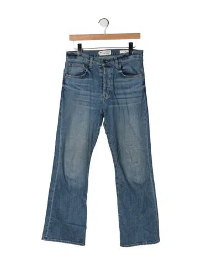 Pre-owned Nili Lotan High-rise Flared Jeans In Blue