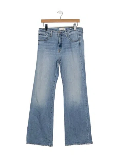 Pre-owned Nili Lotan High-rise Flared Jeans In Blue