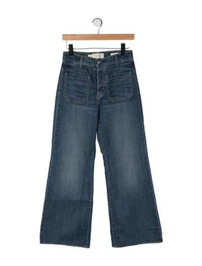 Pre-owned Nili Lotan High-rise Flared Jeans In Blue