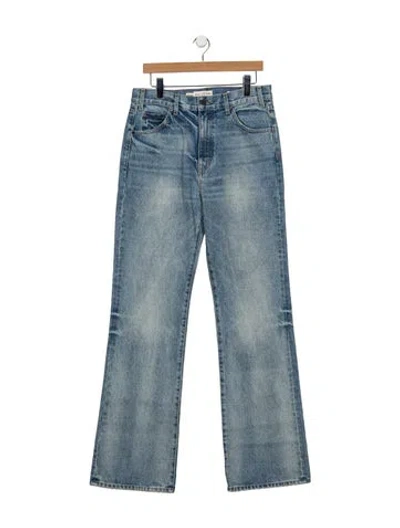 Pre-owned Nili Lotan High-rise Flared Jeans In Blue