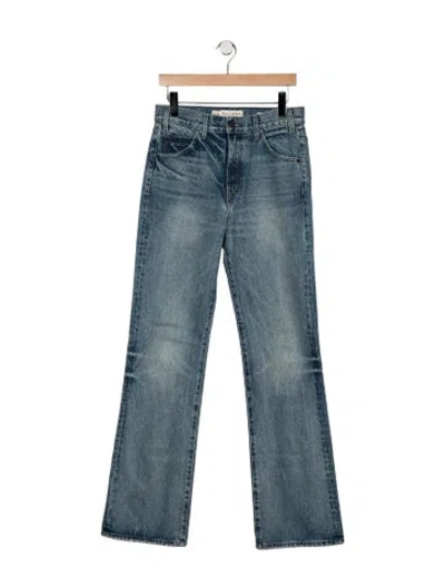 Pre-owned Nili Lotan High-rise Flared Jeans In Blue