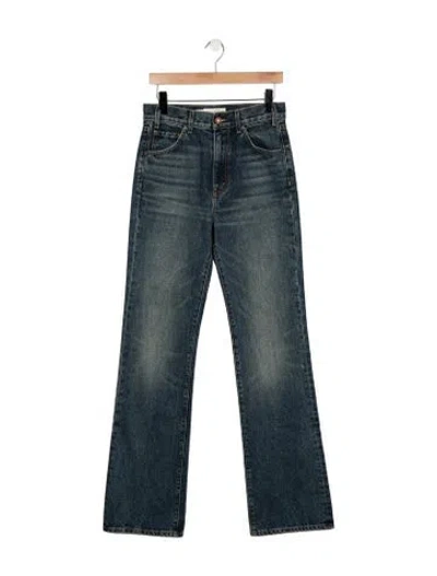 Pre-owned Nili Lotan High-rise Flared Jeans In Blue