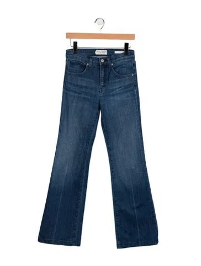 Pre-owned Nili Lotan High-rise Flared Jeans In Blue