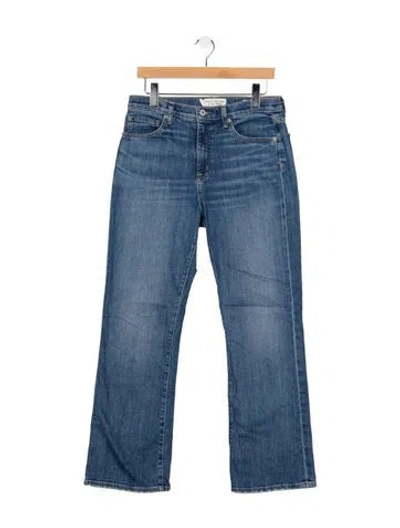 Pre-owned Nili Lotan High-rise Flared Jeans In Blue