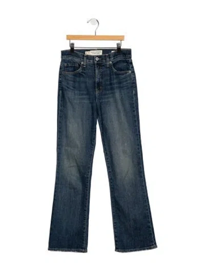 Pre-owned Nili Lotan High-rise Flared Jeans In Blue