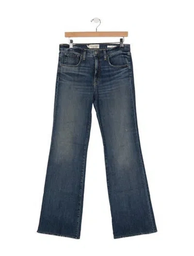 Pre-owned Nili Lotan High-rise Flared Jeans In Blue