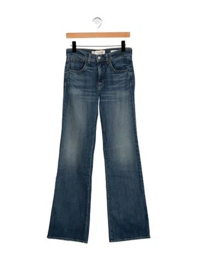 Pre-owned Nili Lotan High-rise Flared Jeans In Blue