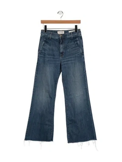 Pre-owned Nili Lotan High-rise Flared Jeans In Blue