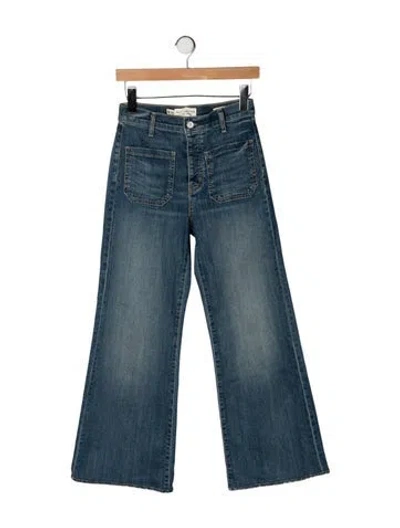 Pre-owned Nili Lotan High-rise Flared Jeans In Blue