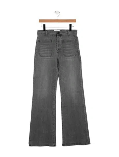 Pre-owned Nili Lotan High-rise Flared Jeans In Gray